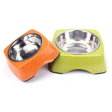 Dog Bowl Bamboo Fiber Steel Ceramic Pet Bowl